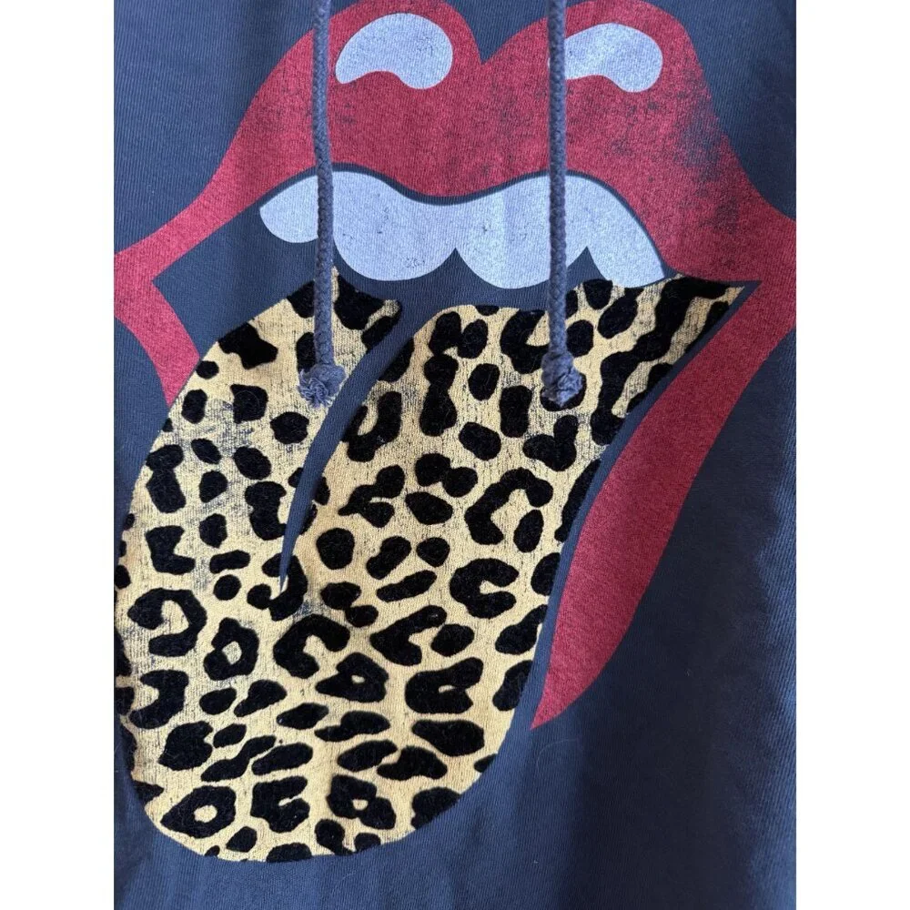 NWT Free People x Daydreamer Rolling Stones Tongue Hoodie Gray Size L $168 [jb]